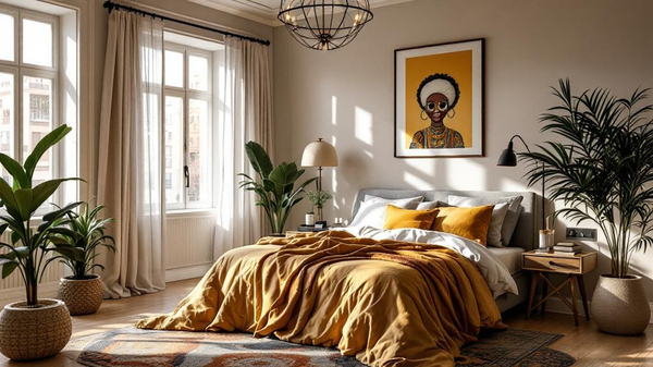 Afro-Bohemian Bedroom interior design