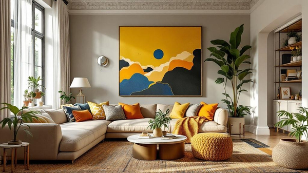 Afro-Bohemian Living Room interior design