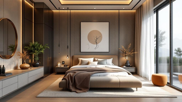 Asian Fusion Bedroom interior design
