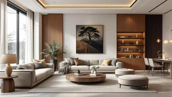 Asian Fusion Living Room interior design