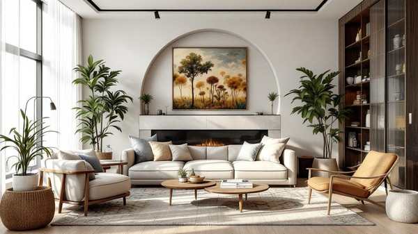 Biophilic Living Room interior design