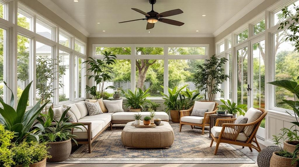 Biophilic Sunroom interior design
