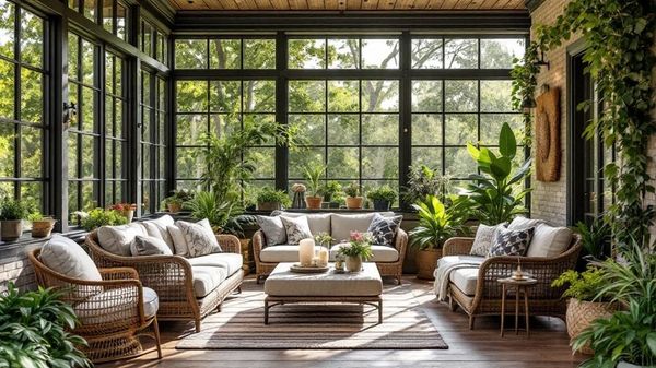 Bohemian Sunroom interior design