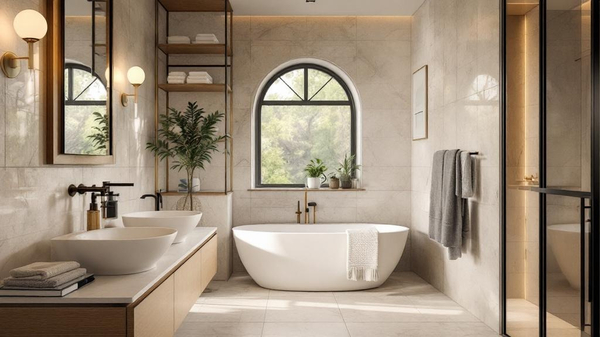 Cluttercore Bathroom interior design