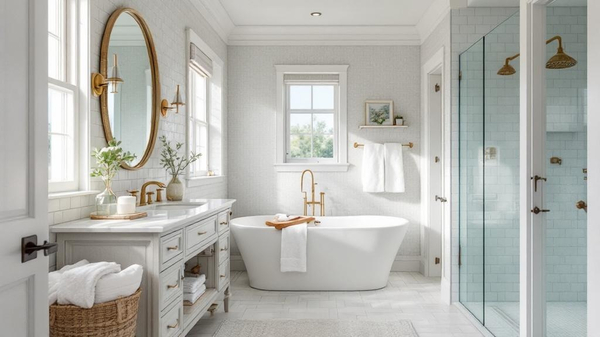 Coastal Grandmother Bathroom interior design