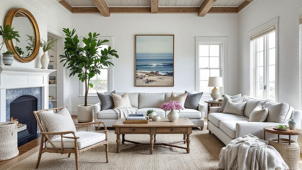 Coastal Grandmother Living Room interior design