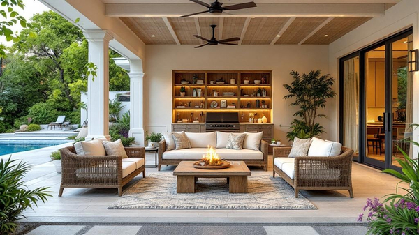 Coastal Outdoor Patio interior design