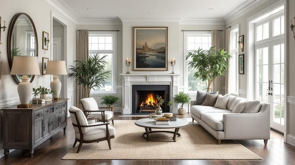 Colonial Living Room interior design