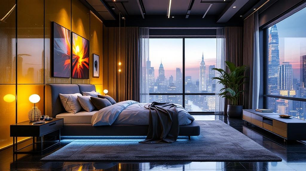 Cyberpunk Bedroom interior design