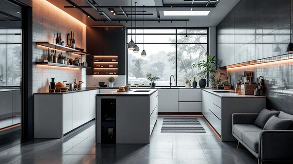 Cyberpunk Kitchen interior design