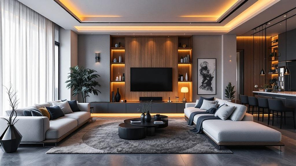 Cyberpunk Living Room interior design