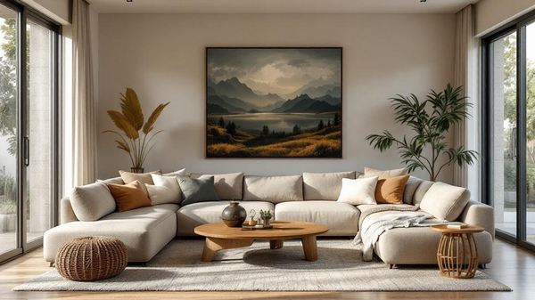 Earthy Organic Living Room interior design