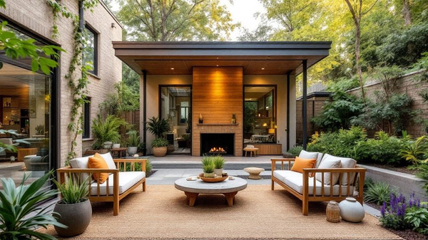 Earthy Organic Outdoor Patio interior design
