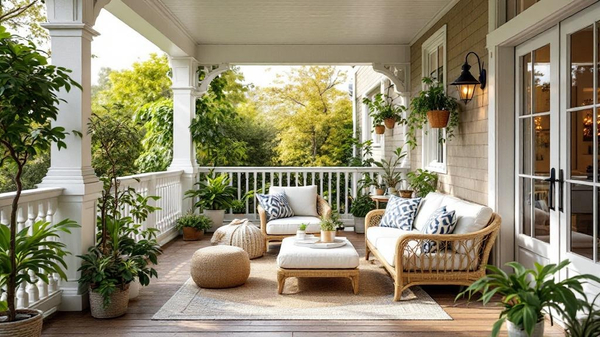 English Country Balcony interior design