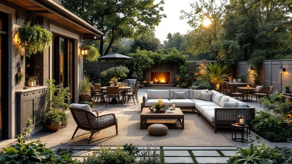 English Country Outdoor Patio interior design