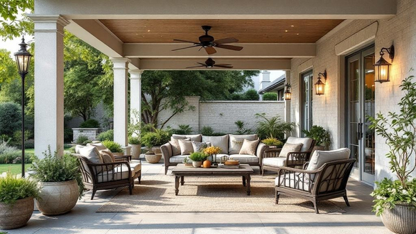 French Country Outdoor Patio interior design