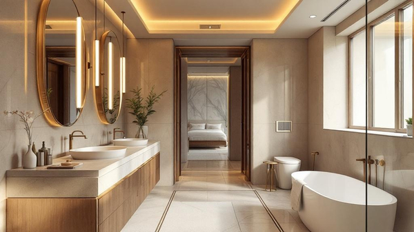 Grandmillennial Bathroom interior design