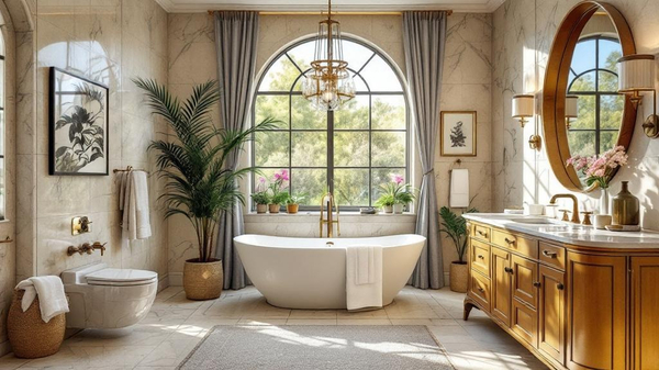 Hollywood Regency Bathroom interior design