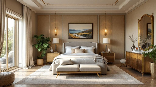 Hollywood Regency Bedroom interior design