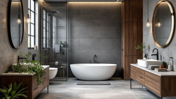 Industrial Bathroom interior design