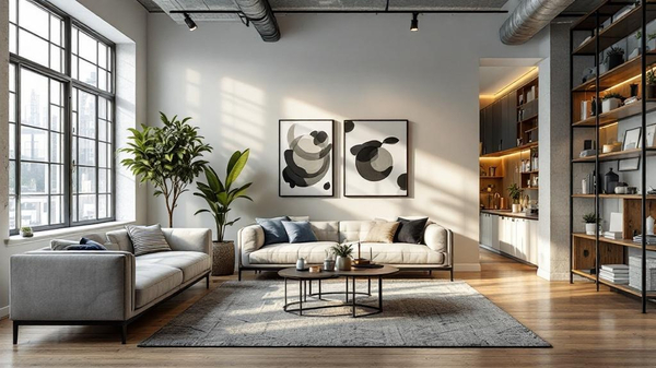 Industrial Living Room design