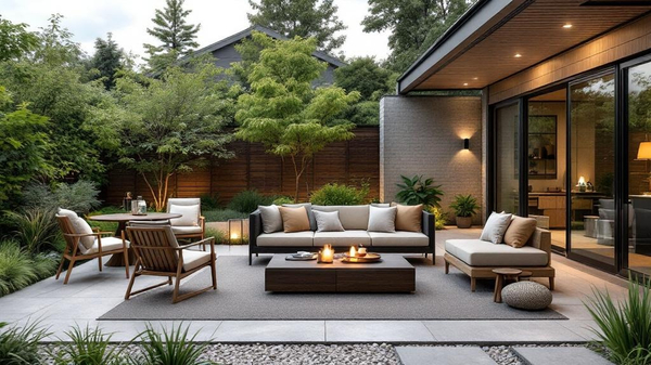 Japanese Zen Outdoor Patio interior design