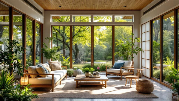 Japanese Zen Sunroom interior design