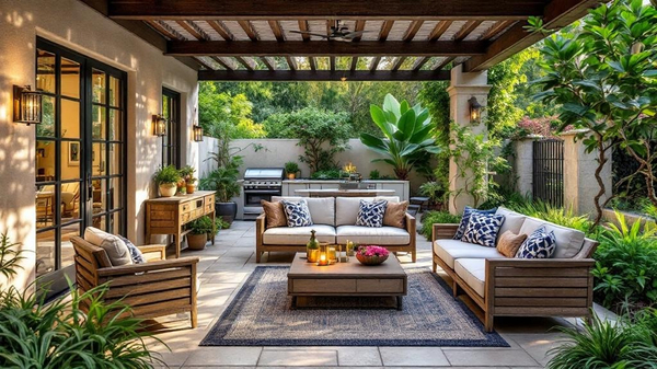 Mediterranean Outdoor Patio interior design