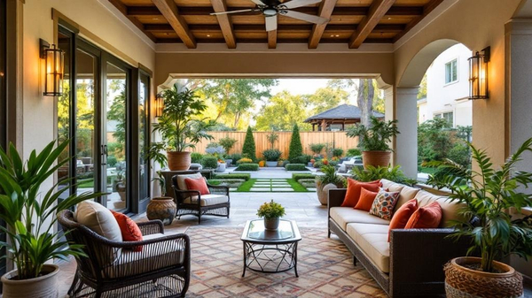 Mediterranean Sunroom interior design