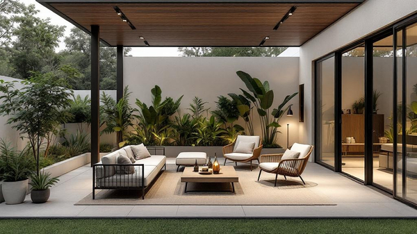Minimalist Outdoor Patio interior design