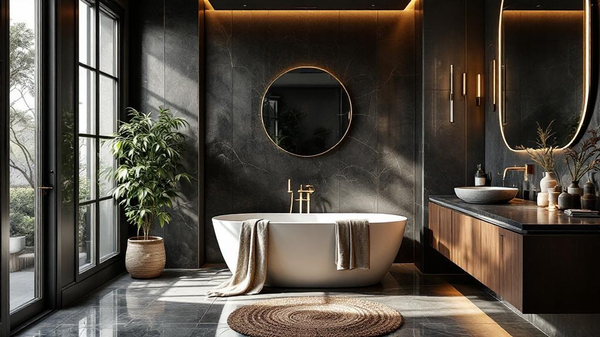 Moody Luxe Bathroom interior design