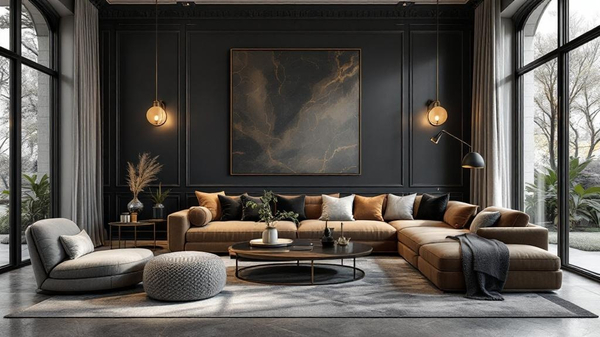 Moody Luxe Living Room interior design