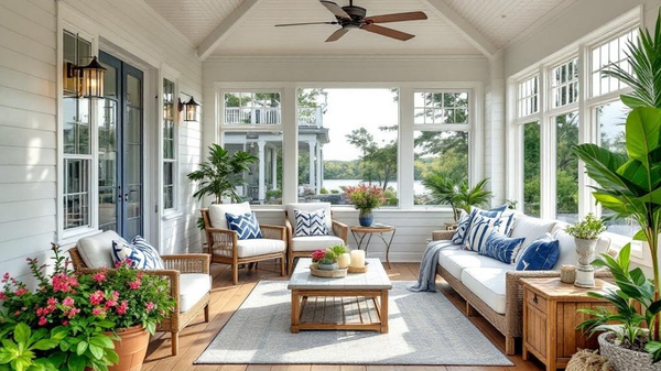 Nautical Sunroom interior design