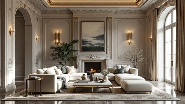 Neoclassical Living Room interior design