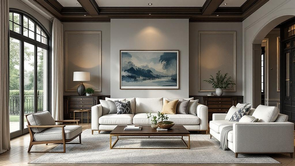 New Traditional Living Room interior design