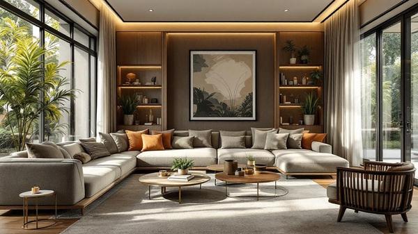 Organic Modern Living Room interior design