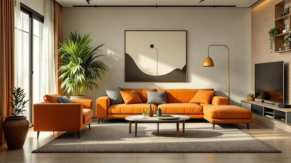 Retro 70s Living Room interior design