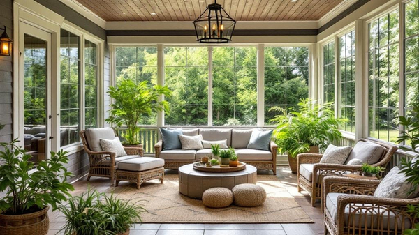 Rustic Sunroom interior design