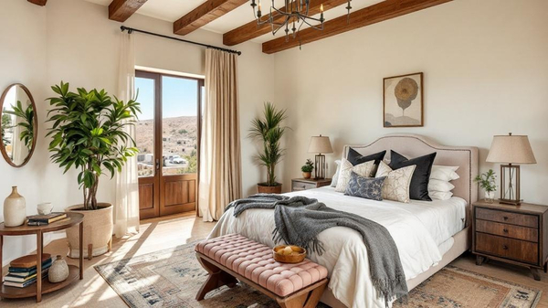 Southwestern Bedroom interior design