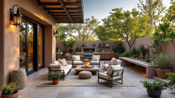 Southwestern Outdoor Patio interior design