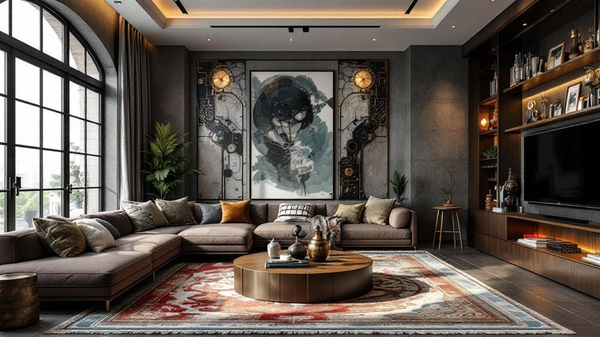 Steampunk Living Room interior design