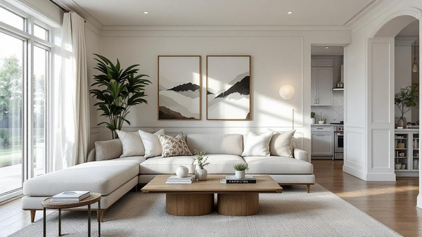 Transitional Living Room interior design