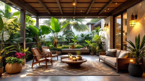 Tropical Balcony interior design