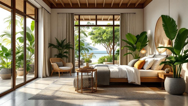 Tropical Bedroom interior design