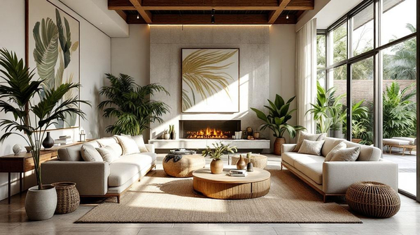 Tropical Living Room interior design