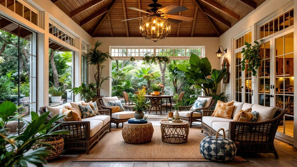 Tropical Sunroom interior design