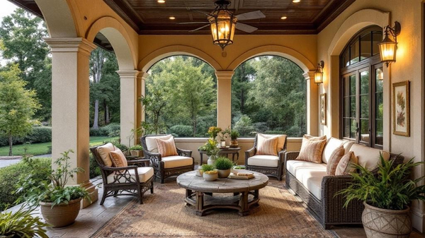 Tuscan Sunroom interior design