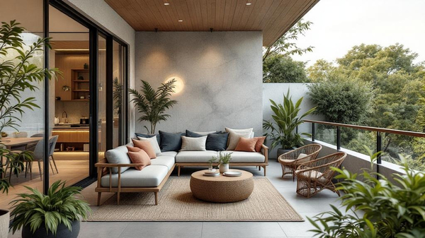 Wabi-Sabi Balcony interior design