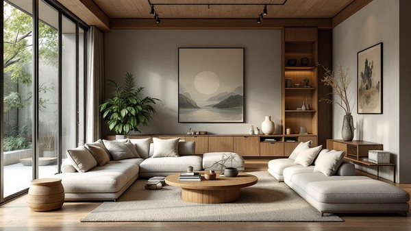Wabi-Sabi Living Room interior design