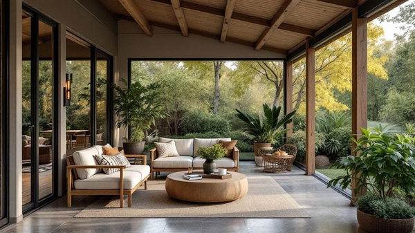 Wabi-Sabi Sunroom interior design